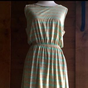Francesca's L teal grey dress